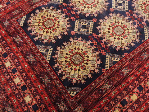 Khan Mohammadi Blue Hand Knotted 71 X 100 Area Rug 100-110226 Image 9