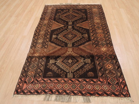 Baluch Brown Hand Knotted 37 X 511 Area Rug 100-110229 Image 1
