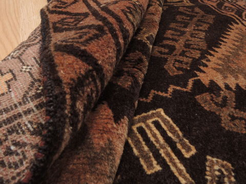 Baluch Brown Hand Knotted 37 X 511 Area Rug 100-110229 Image 9
