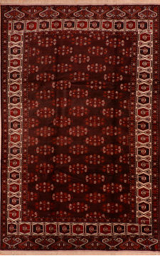 Khan Mohammadi Brown Hand Knotted 7'1" X 11'2"  Area Rug 100-110231