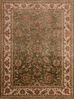 Kashan Green Hand Knotted 90 X 122 Area Rug 100-110243 Thumb 0