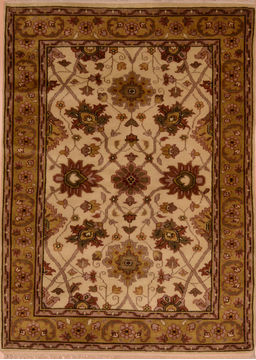 Jaipur Beige Hand Knotted 4'1" X 6'0"  Area Rug 100-110254