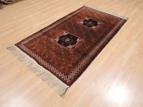 Baluch Brown Hand Knotted 35 X 61 Area Rug 100-110255 Image 2