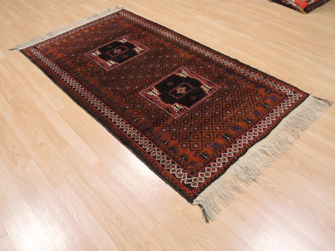Baluch Brown Hand Knotted 35 X 61 Area Rug 100-110255 Image 3
