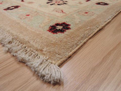 Baluch Beige Square Hand Knotted 59 X 60 Area Rug 100-110257 Image 8