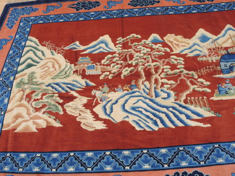 Modern Blue Hand Knotted 60 X 92 Area Rug 253-110259 Image 6
