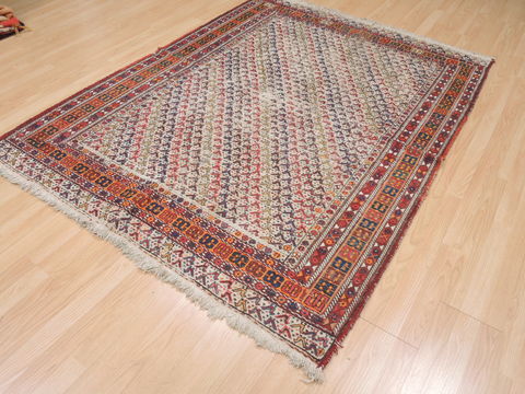 Kilim Red Hand Knotted 51 X 70 Area Rug 100-110260 Image 2