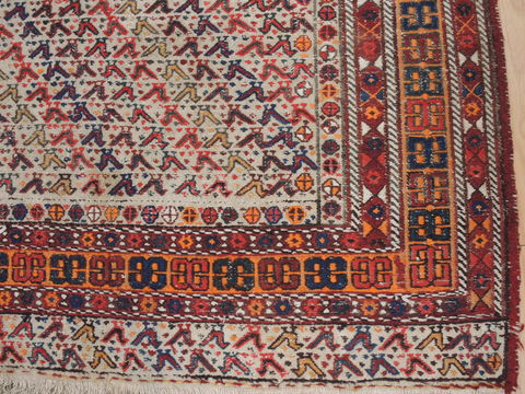 Kilim Red Hand Knotted 51 X 70 Area Rug 100-110260 Image 5