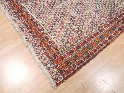 Kilim Red Hand Knotted 51 X 70 Area Rug 100-110260 Image 6