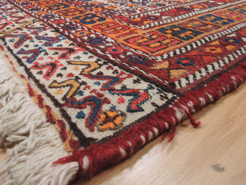 Kilim Red Hand Knotted 51 X 70 Area Rug 100-110260 Image 7