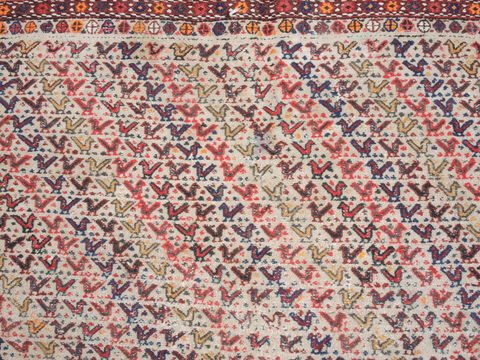 Kilim Red Hand Knotted 51 X 70 Area Rug 100-110260 Image 8