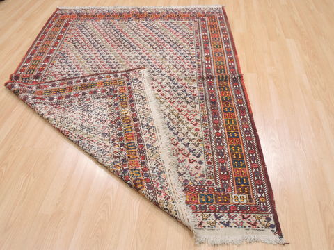 Kilim Red Hand Knotted 51 X 70 Area Rug 100-110260 Image 9