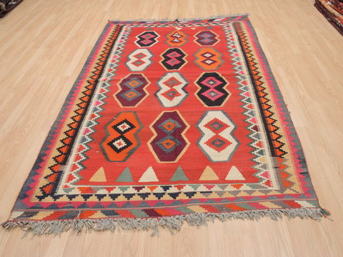 Kilim Red Hand Knotted 48 X 72 Area Rug 100-110264 Image 1