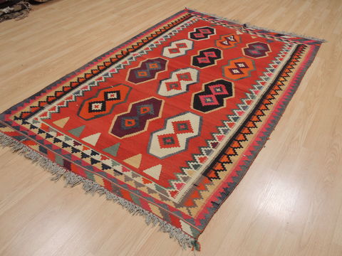 Kilim Red Hand Knotted 48 X 72 Area Rug 100-110264 Image 2