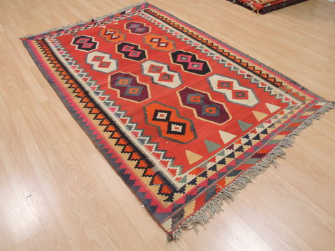 Kilim Red Hand Knotted 48 X 72 Area Rug 100-110264 Image 7