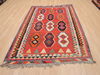 Kilim Red Hand Knotted 48 X 72 Area Rug 100-110264 Thumb 1
