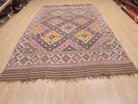 Kilim Brown Flat Woven 69 X 118 Area Rug 100-110265 Image 1