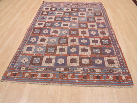 Kilim Red Hand Knotted 411 X 73 Area Rug 100-110266 Image 1