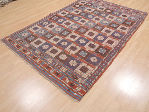 Kilim Red Hand Knotted 411 X 73 Area Rug 100-110266 Image 2