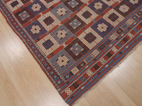 Kilim Red Hand Knotted 411 X 73 Area Rug 100-110266 Image 4