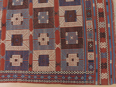 Kilim Red Hand Knotted 411 X 73 Area Rug 100-110266 Image 5
