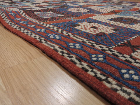Kilim Red Hand Knotted 411 X 73 Area Rug 100-110266 Image 6