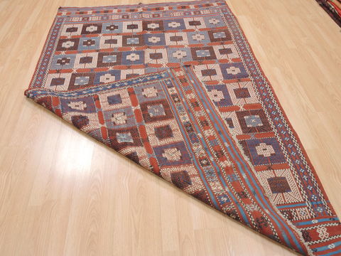Kilim Red Hand Knotted 411 X 73 Area Rug 100-110266 Image 7
