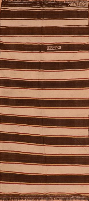 Kilim Brown Runner Flat Woven 46 X 116 Area Rug 100-110267 Image 0