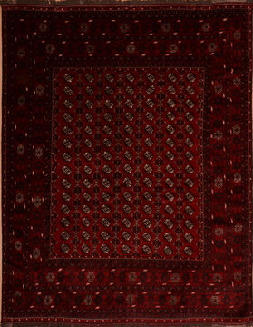 Khan Mohammadi Red Hand Knotted 9'10" X 12'7"  Area Rug 100-110286