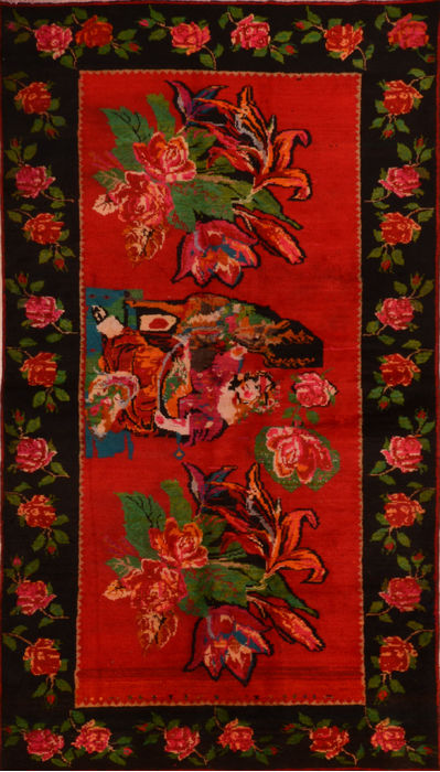 Karabakh Red Hand Knotted 41 X 91 Area Rug 100-110287 Image 0