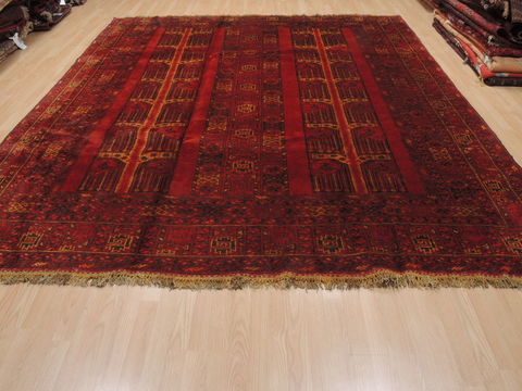 Khan Mohammadi Red Hand Knotted 91 X 1010 Area Rug 100-110293 Image 1