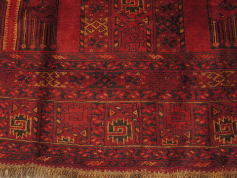 Khan Mohammadi Red Hand Knotted 91 X 1010 Area Rug 100-110293 Image 4