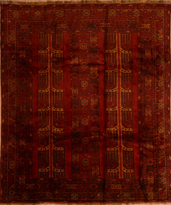 Khan Mohammadi Red Hand Knotted 91 X 1010 Area Rug 100-110293 Image 0