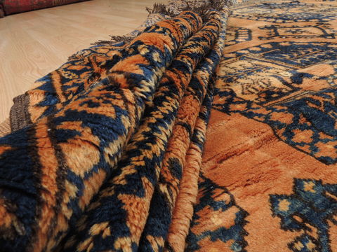 Khan Mohammadi Brown Hand Knotted 109 X 138 Area Rug 100-110294 Image 12