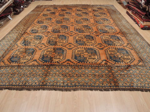 Khan Mohammadi Brown Hand Knotted 109 X 138 Area Rug 100-110294 Image 1