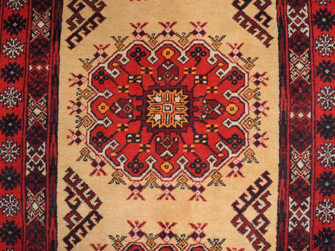 Baluch Beige Hand Knotted 35 X 64 Area Rug 100-110307 Image 5