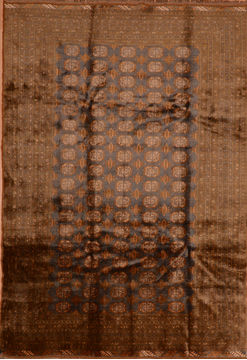 Afghan Khan Mohammadi Blue Rectangle 7x10 ft Wool Carpet 110309