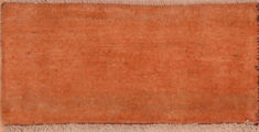 Gabbeh Orange Hand Knotted 1'0" X 2'3"  Area Rug 100-110315