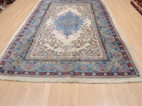 Elvan Blue Hand Knotted 68 X 911 Area Rug 100-110322 Image 1