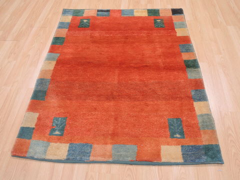 Gabbeh Red Hand Knotted 310 X 48 Area Rug 100-110333 Image 1