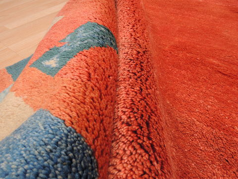 Gabbeh Red Hand Knotted 310 X 48 Area Rug 100-110333 Image 7