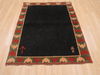 Gabbeh Red Hand Knotted 38 X 47 Area Rug 100-110340 Thumb 1