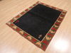 Gabbeh Red Hand Knotted 38 X 47 Area Rug 100-110340 Thumb 2