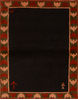 Gabbeh Red Hand Knotted 38 X 47  Area Rug 100-110340 Thumb 0