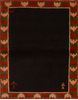Gabbeh Red Hand Knotted 38 X 47 Area Rug 100-110340 Thumb 0