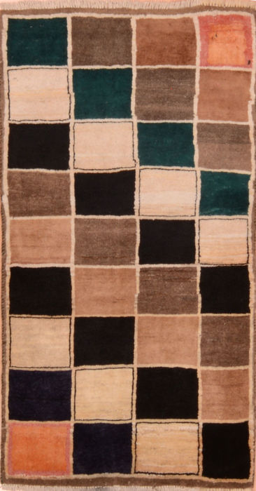 Gabbeh Beige Hand Knotted 22 X 40 Area Rug 100-110344 Image 0