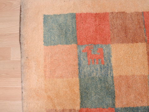 Gabbeh Beige Hand Knotted 37 X 411 Area Rug 100-110346 Image 4