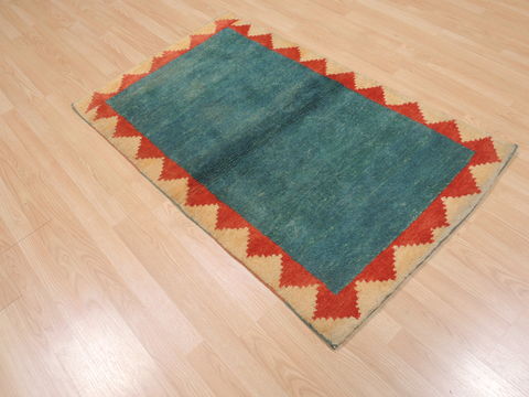 Gabbeh Green Hand Knotted 211 X 410 Area Rug 100-110352 Image 3