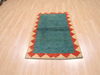 Gabbeh Green Hand Knotted 211 X 410  Area Rug 100-110352 Thumb 1