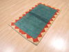 Gabbeh Green Hand Knotted 211 X 410  Area Rug 100-110352 Thumb 2